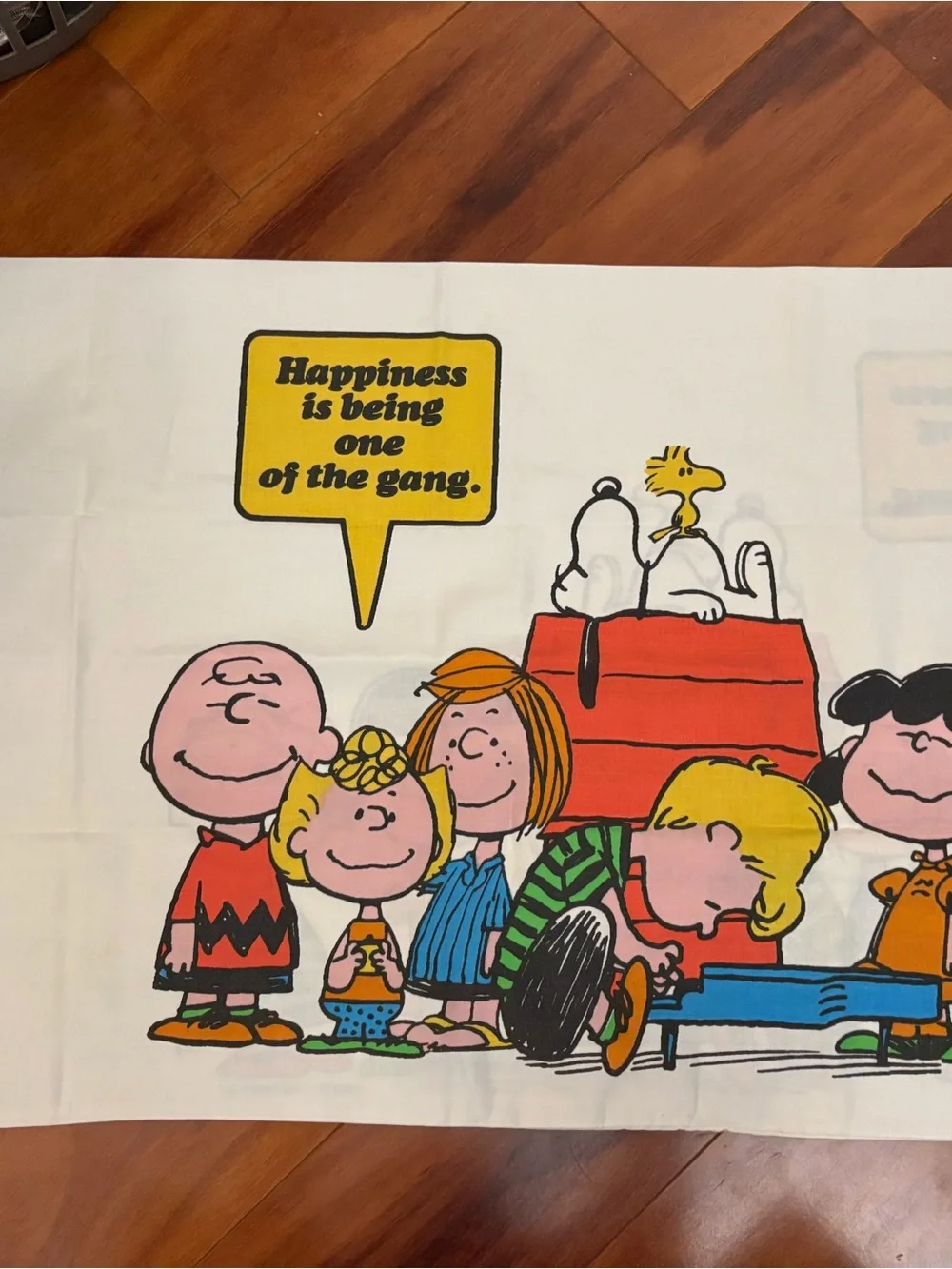 Vintage Peanuts 'Happiness Is Being One of the Gang' Printed pillowcases 1971